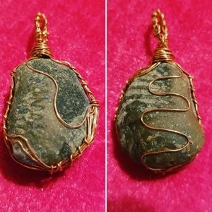 Fossil rock necklace pendant